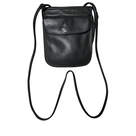 Vintage Fossil Black Leather Small Crossbody Bag Purse Supple Luxury Classic - Picture 1 of 13